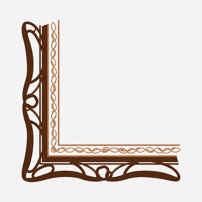 Ornate Brown Picture Frame Corner