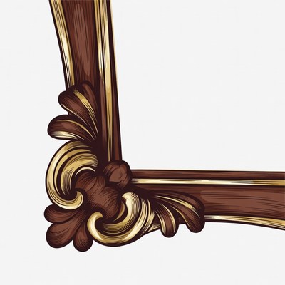 Ornate Wooden Picture Frame Corner