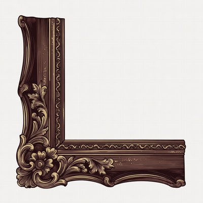 Ornate Wooden Picture Frame Corner