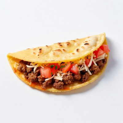 Beef Taco with Cheese and Tomatoes