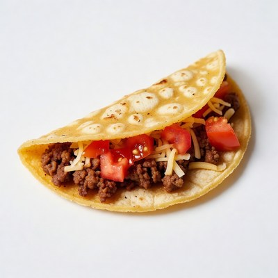 Beef Taco with Cheese and Tomatoes