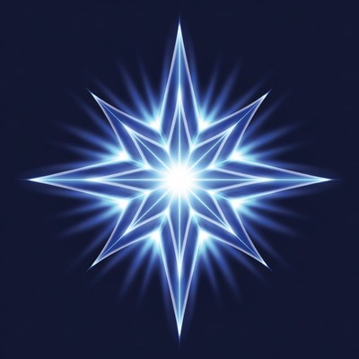 Glowing Blue Starburst