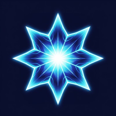 Glowing Blue Starburst Illustration