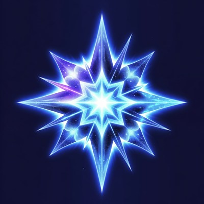 Glowing Blue Starburst
