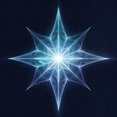 Glowing Blue Starburst