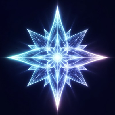 Glowing Blue Starburst