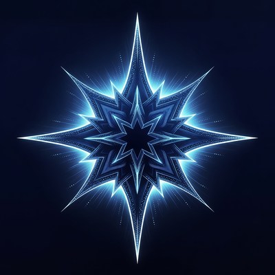 Glowing Blue Starburst