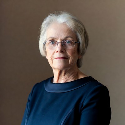 Elderly woman wearing glasses