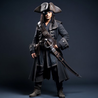 Pirate man with sword