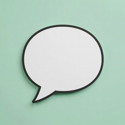 Empty white speech bubble