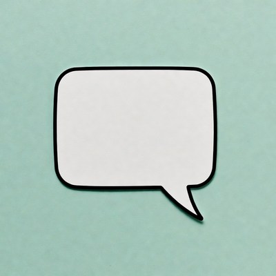 Blank Speech Bubble on Green