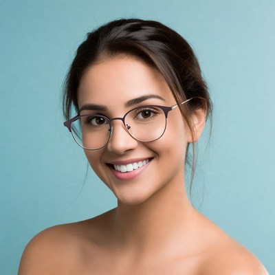 Smiling woman with glasses