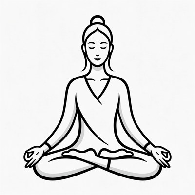 Woman meditating in lotus pose
