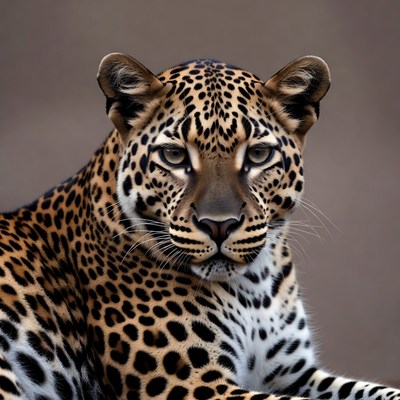 Leopard with intense stare