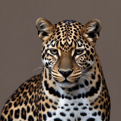 Leopard with intense stare
