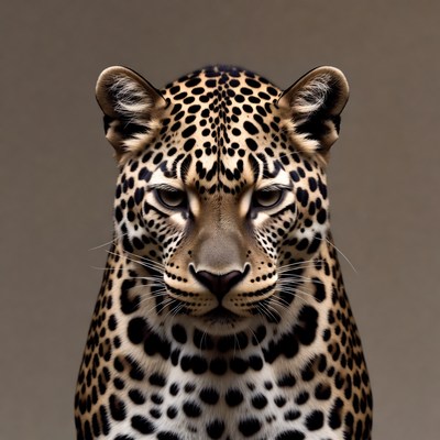 Leopard close-up portrait