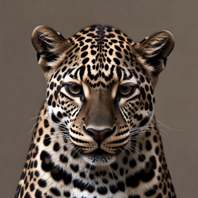 Close-up leopard portrait