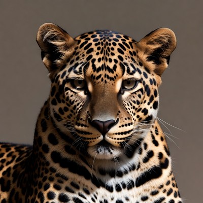 Leopard close-up portrait