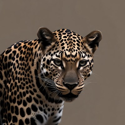 Close-up leopard portrait