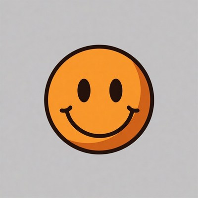 Orange Smiley Face Icon