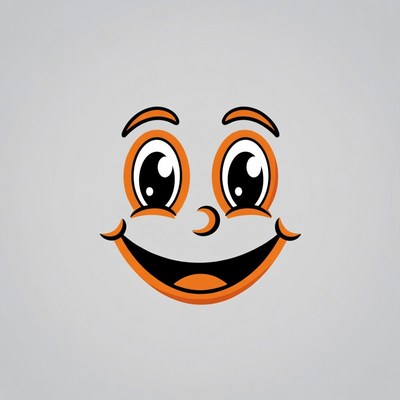 Orange Smiley Face Illustration
