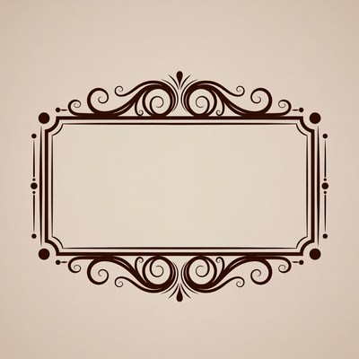 Vintage Ornate Blank Frame