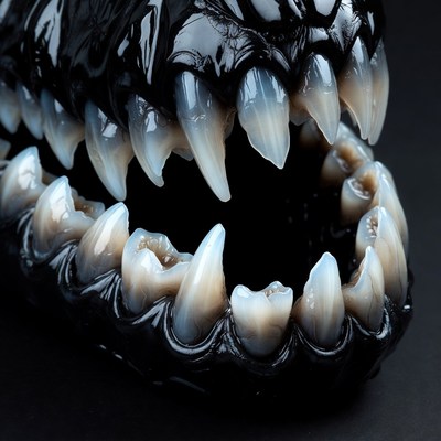 Venom Symbiote Skull Closeup