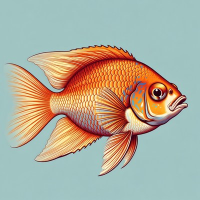 Vibrant Goldfish Illustration