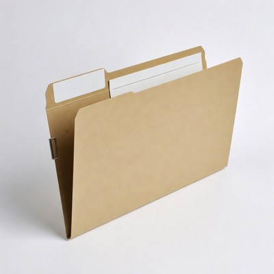 Open Brown File Folder