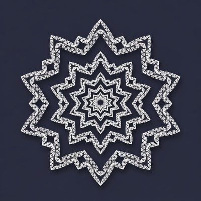 Sparkling Diamond Snowflake Illustration