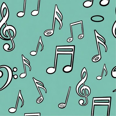 Music Notes Seamless Pattern