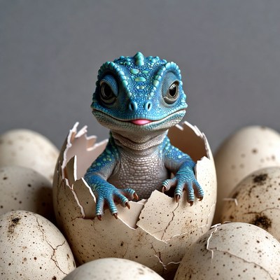 Baby Blue Bearded Dragon Hatching