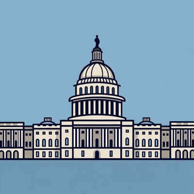 US Capitol Building Illustration