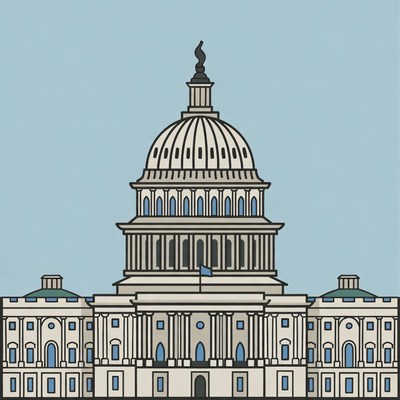 US Capitol Building Illustration