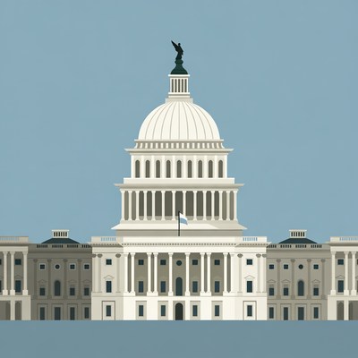 US Capitol Building Illustration
