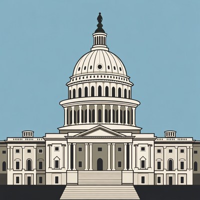 US Capitol Building Illustration