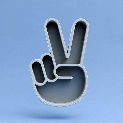 3D Peace Sign Gesture