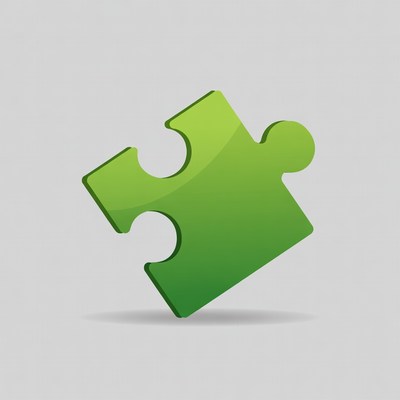 Green puzzle piece illustration
