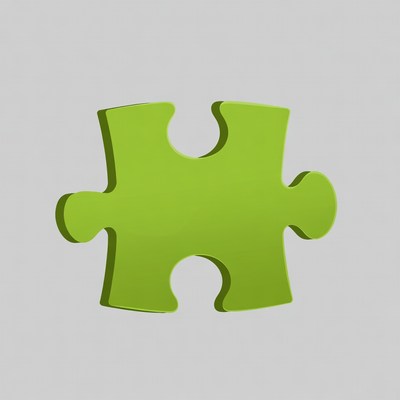 Green puzzle piece