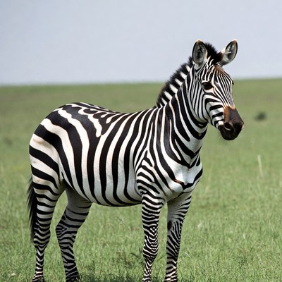 Zebra standing in grass