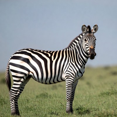 Zebra standing in grass