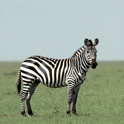 Zebra standing in grass