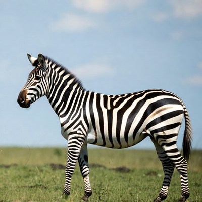 Zebra standing in grass