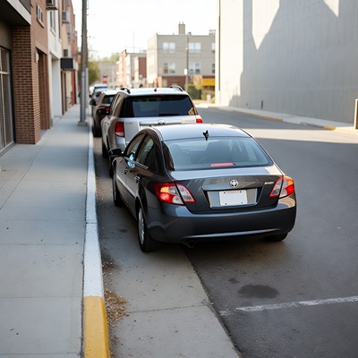 Gray Toyota Camry Parked on Urban Street