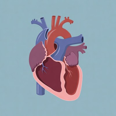 Illustrated Human Heart Anatomy