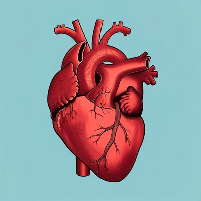 Red Human Heart Illustration