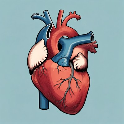 Illustrated Human Heart Anatomy