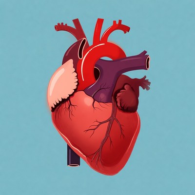 Illustrated Human Heart Anatomy
