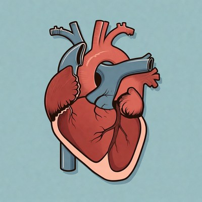 Illustrated Human Heart Anatomy