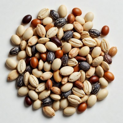 Mixed Colorful Beans Pile